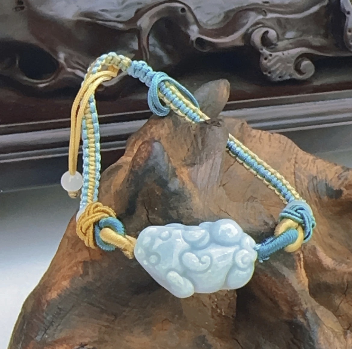 天然缅甸翡翠貔貅手绳编织玉石手串手链女款宝宝情侣手工女款精雕