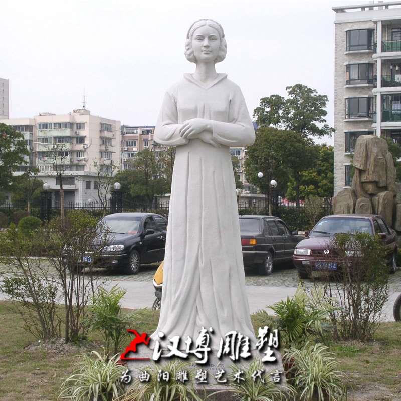 高档石雕汉白玉南丁格尔雕像国际护士肖像人物雕刻医学院医院标志
