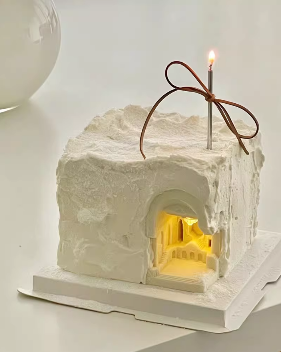 古罗马欧式古堡宫殿城堡翻糖硅胶模具DIY蛋糕装饰古堡蜡烛摆件