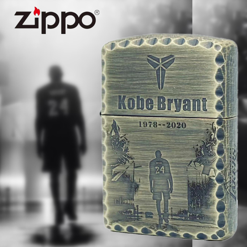 正版ZIPPO防风打火机纯铜盔甲篮球NBA黑曼巴科比收藏限量定制纪念