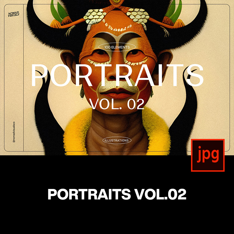 100款古代原始部落土著人物肖像人像头像手绘插图插画图片素材
