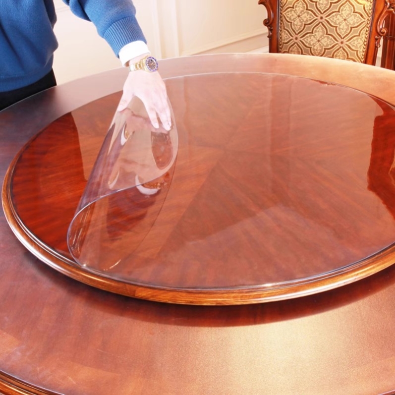 pvc大圆形餐桌垫胶皮软玻璃免洗园卓垫1.8米圆桌布饭桌欧式水晶板