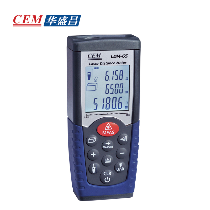 CEM华盛昌65米测距仪激光电子尺高精度测量仪防水智能测房仪LDM65