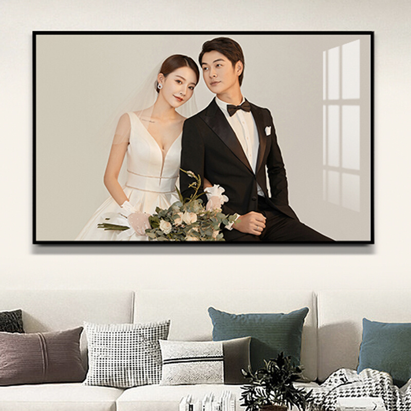 洗照片做成全家相框定制婚纱照放大挂墙加相片打印30床头结婚照