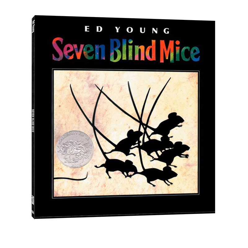七只瞎老鼠 英文原版绘本 Seven Blind Mice 凯迪克银奖作品吴敏兰书单第117本 Ed Young 儿童英语启蒙认知图画寓言故事书