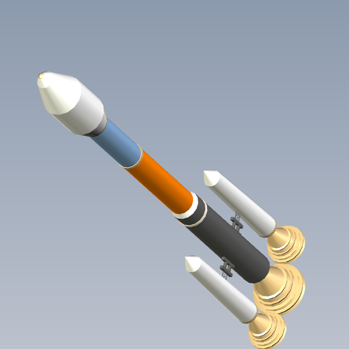 很简单的火箭模型01200702三维图纸（STP/CATPart格式）