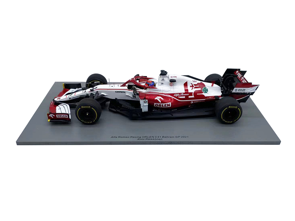 F1赛车模型1:18 Spark阿尔法罗密欧kimi莱科宁2021年C41n巴林站