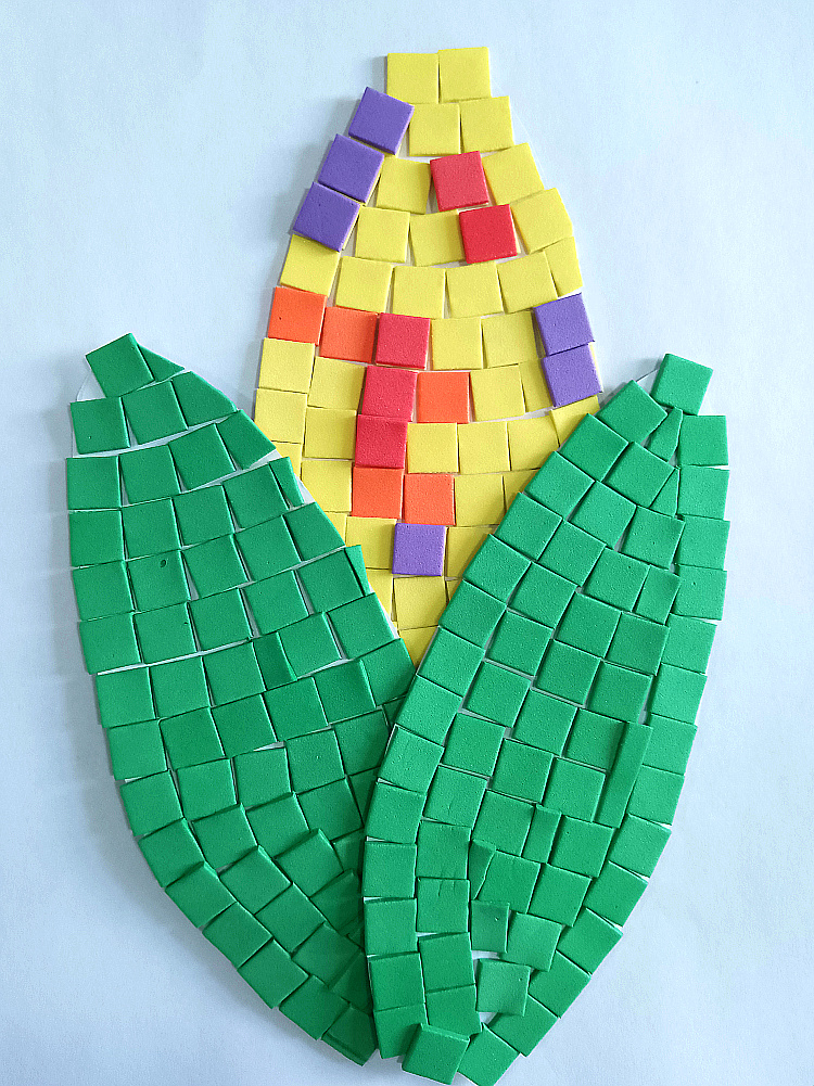 儿童手工diy玉米 幼儿园区角材料学生手抄报创意粘贴制作彩色玉米