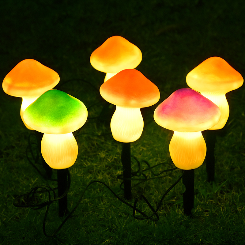 太阳能户外庭院灯阳台花园氛围装饰蘑菇灯彩灯造景布置景观草坪灯