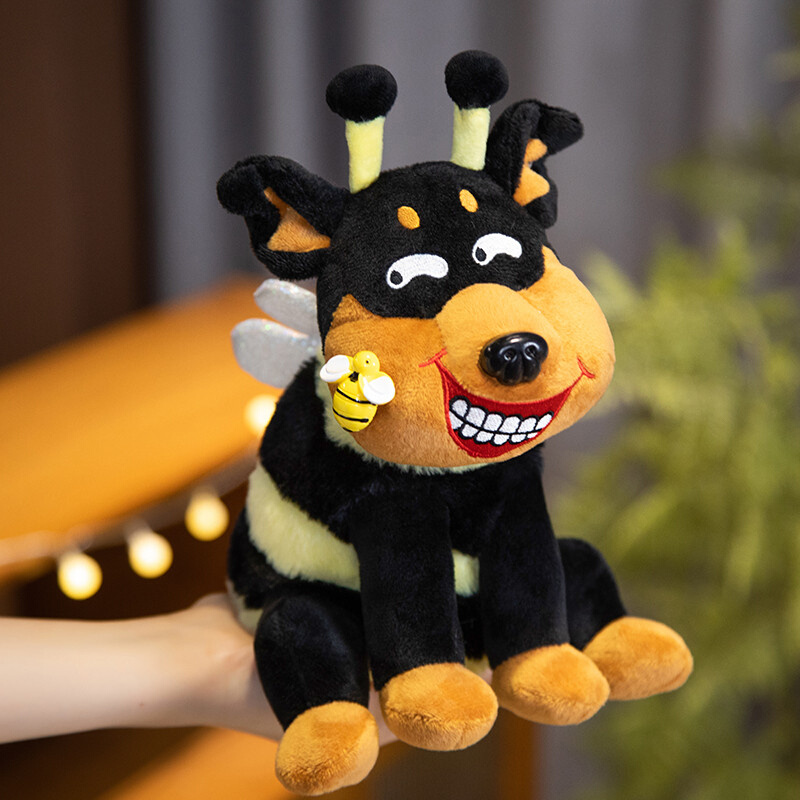 蜜蜂狗电动玩具被蜜蜂蛰的狗公仔拍打道歉狗玩偶生日礼物送女朋友