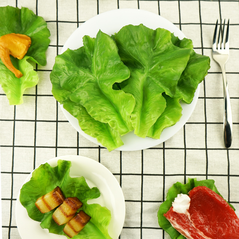 仿真生菜叶假蔬菜生菜水果模型玩具挂串摆件厨房装饰菡菡仿真水果