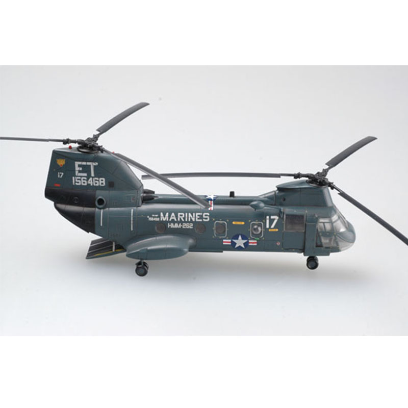 小号手37002 1/72美国海军CH-46F海骑士直升机成品军事塑料模型