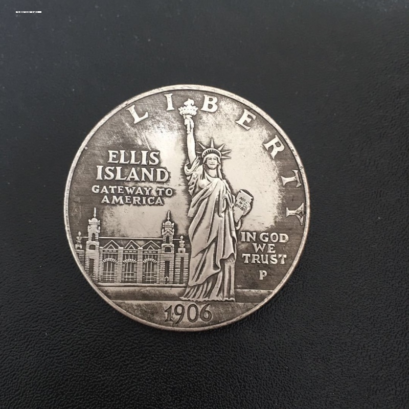 1906美国自由女神银币银元鹰洋纪念币仿古币外国硬币现代铜质银币