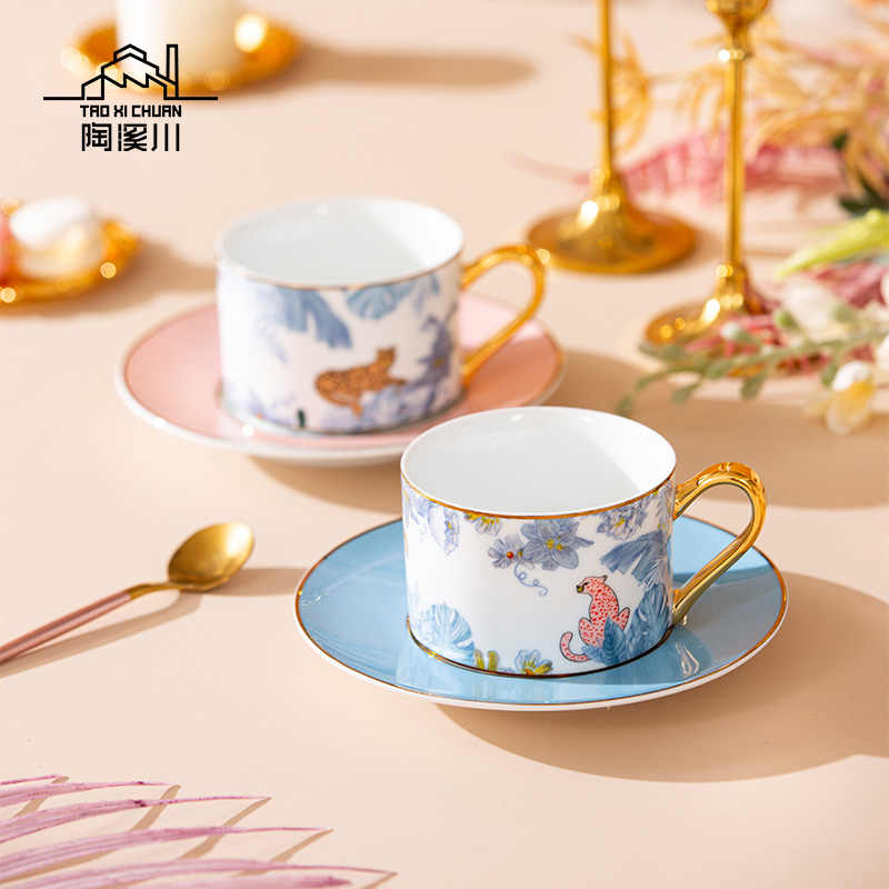 景德镇陶溪川陶瓷咖啡杯茶杯家用办公家用结婚礼物情侣对杯高颜值