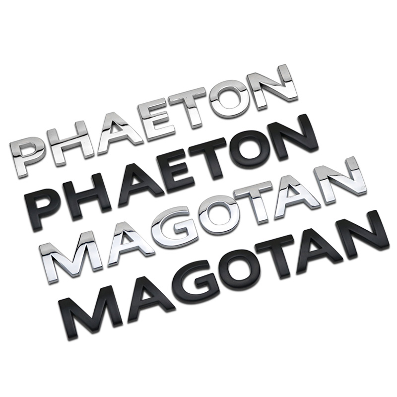 大众辉腾车标 迈腾MAGOTAN PHAETON字母标车身贴 后备箱尾标车贴