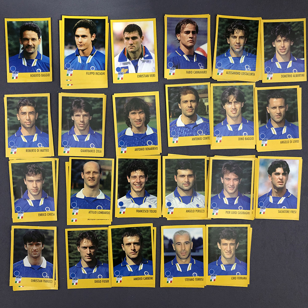 意大利国家队IP贴纸梅林merlin世界杯1998巴乔因扎吉卡纳瓦罗孔蒂
