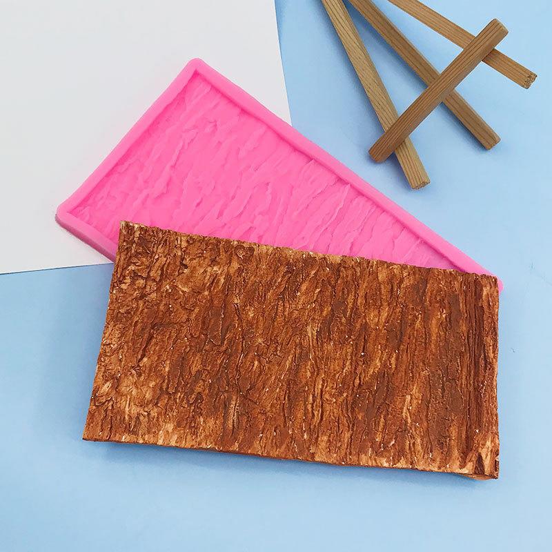 树皮纹理硅胶模具蛋糕围边翻糖巧克力装饰工具墙面模具烘培模
