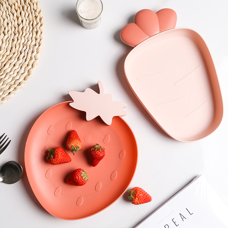 北欧ins塑日式小果盘创意个性现代家用好看的客厅零食盘水果拼盘