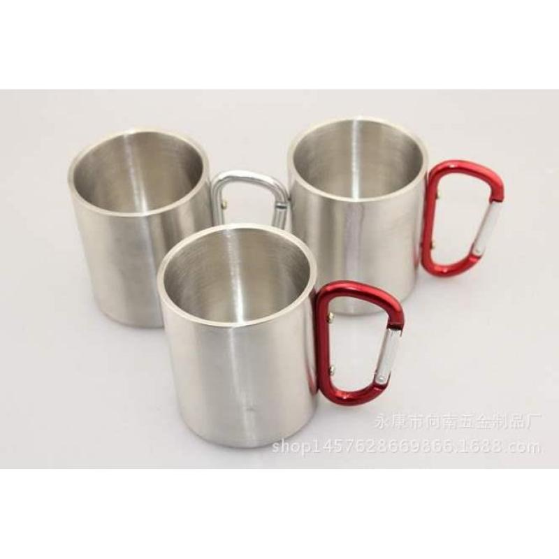 Stainless steel mug with lock climbing cup camping portable