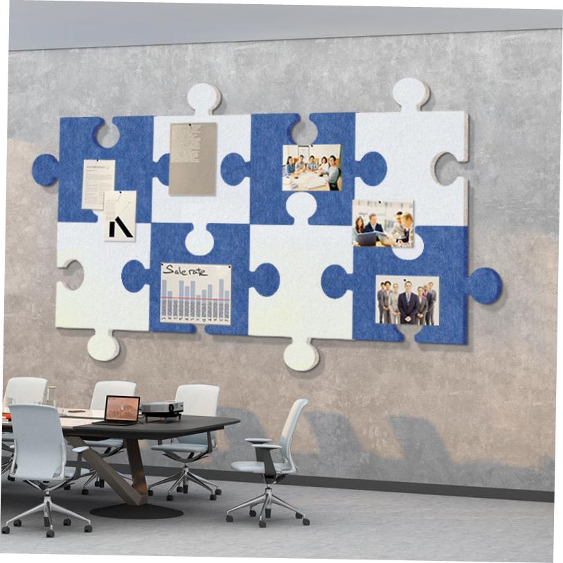臻选毛毡办公室墙面装饰团队员工风采展示照片留言板工位氛围公告