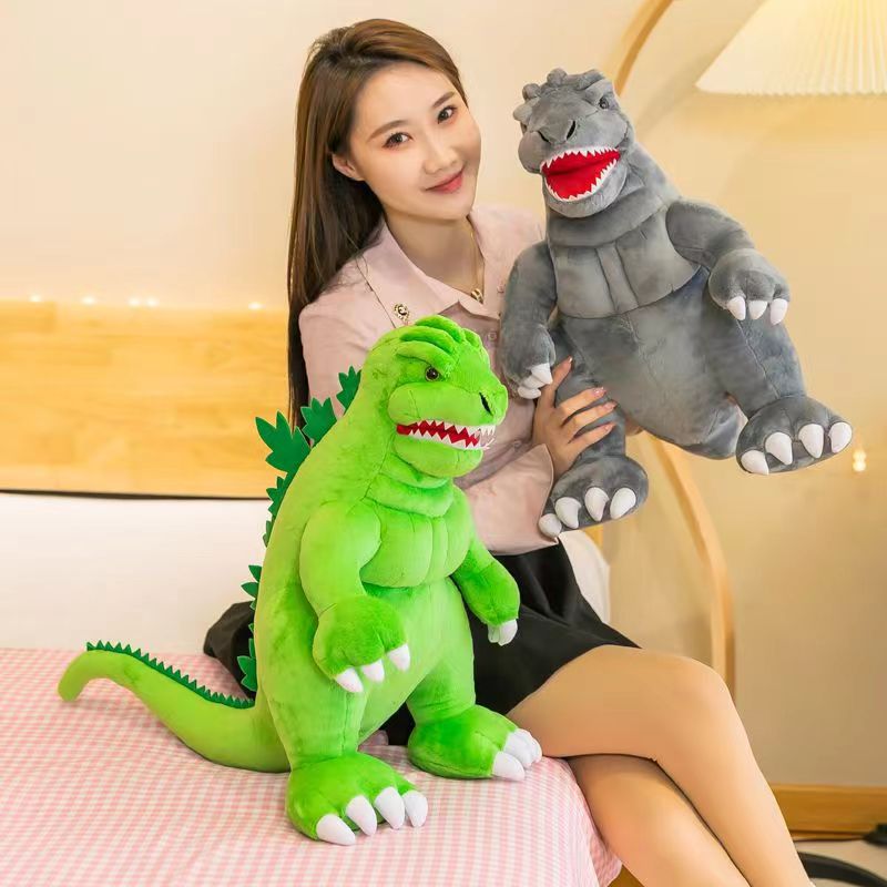 哥斯拉毛绒玩具恐龙怪兽公仔卡通儿童睡觉玩偶安抚抱枕生日礼物