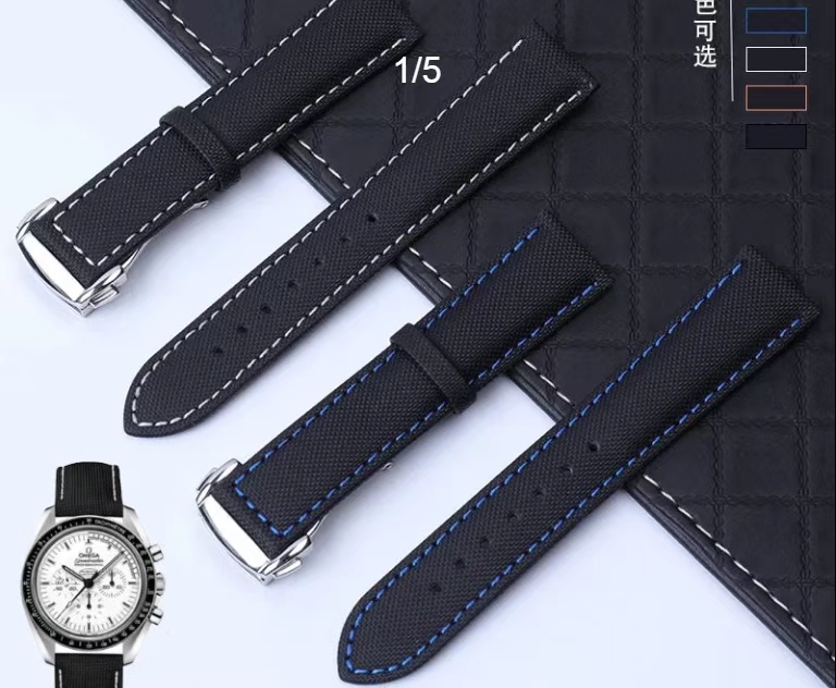 硅胶橡胶手表带适用欧米茄海马AT150至臻天文台8900蓝金针队长20