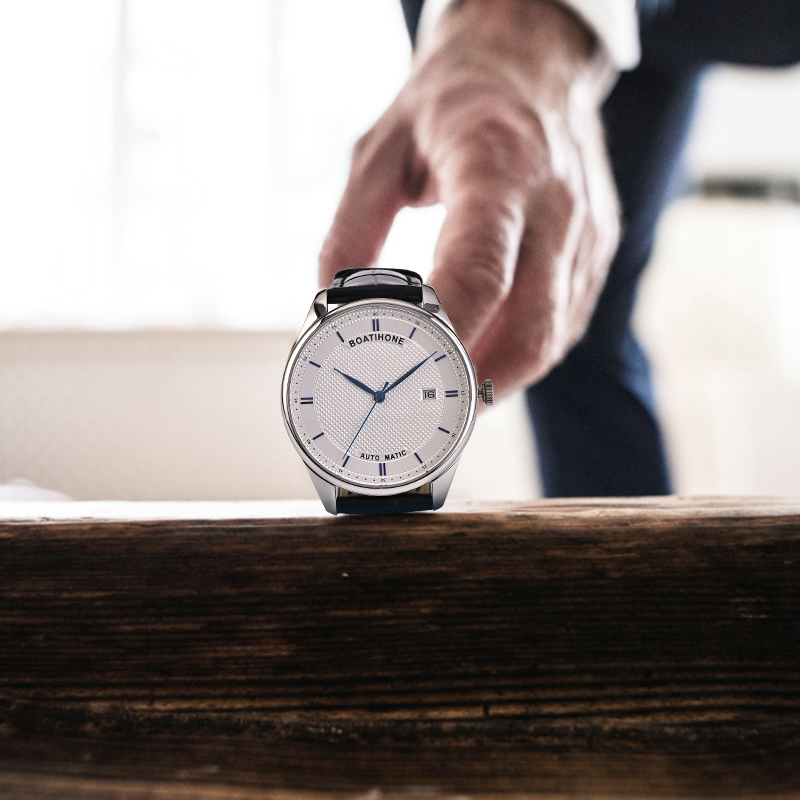 瑞士品牌手表男2024新款机械表时尚潮流商务休闲防水真皮表带腕表