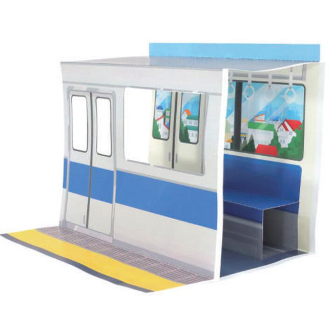 儿童益智DIY立体手工制作地铁火车车厢场景3D纸质模型纸艺玩具