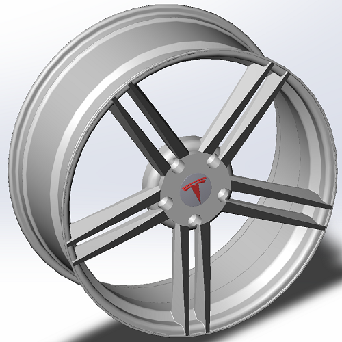 Tesla特斯拉model s车轮辋轮毂曲面3D三维几何数模型外形外观曲面