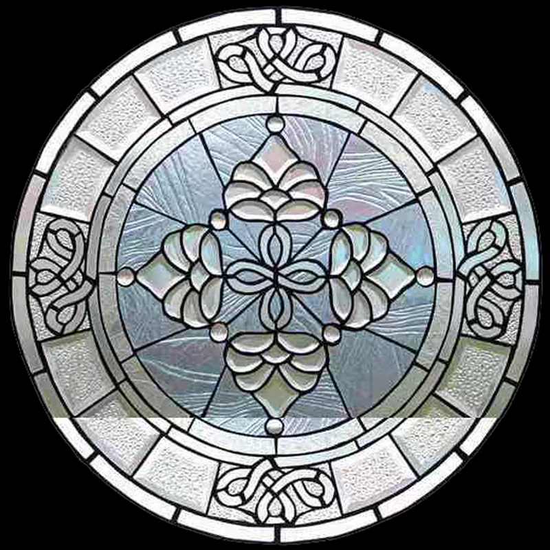 定制圆形艺术玻璃教堂蒂凡尼屏风壁挂彩色镶嵌简约隔断门窗包邮
