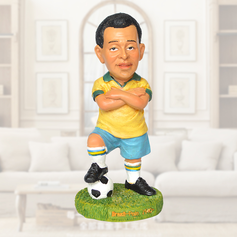 树脂工艺品家居摆件世界名人巴西球王足球运动员贝利创意装饰摆件