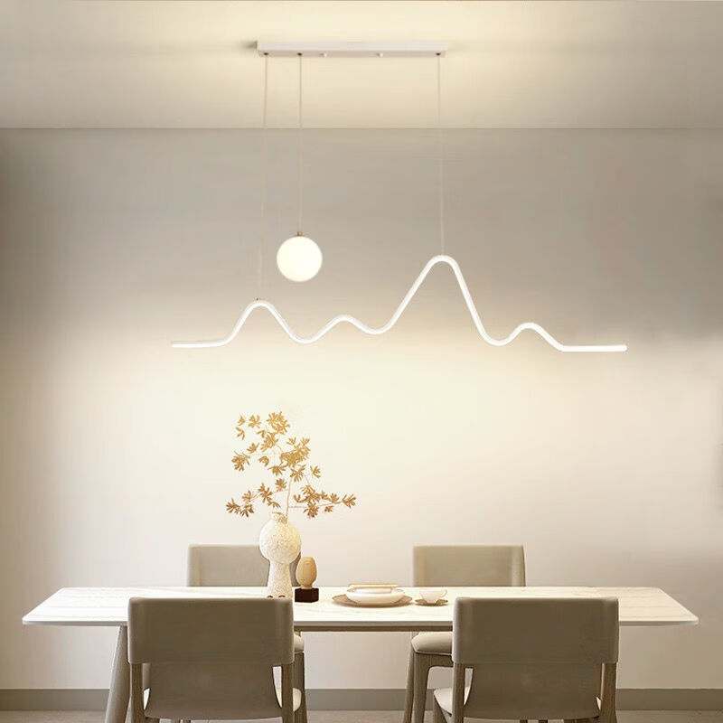 希维尔月亮餐厅灯现代简约创意艺术茶室禅意新中式轻奢灯具餐桌吧