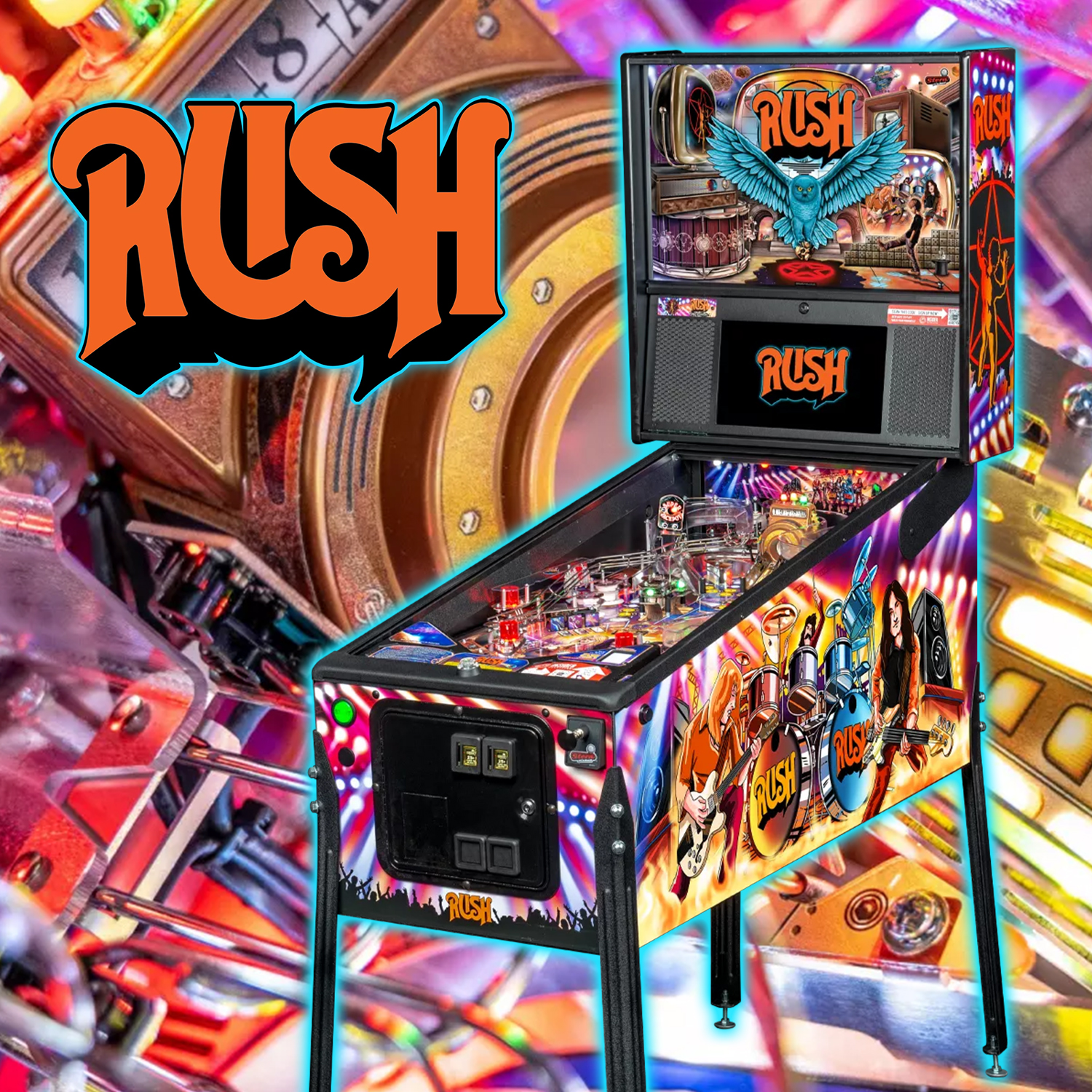 美国Rush摇滚乐队pinball弹珠机专业版原装进口复古投币弹珠台