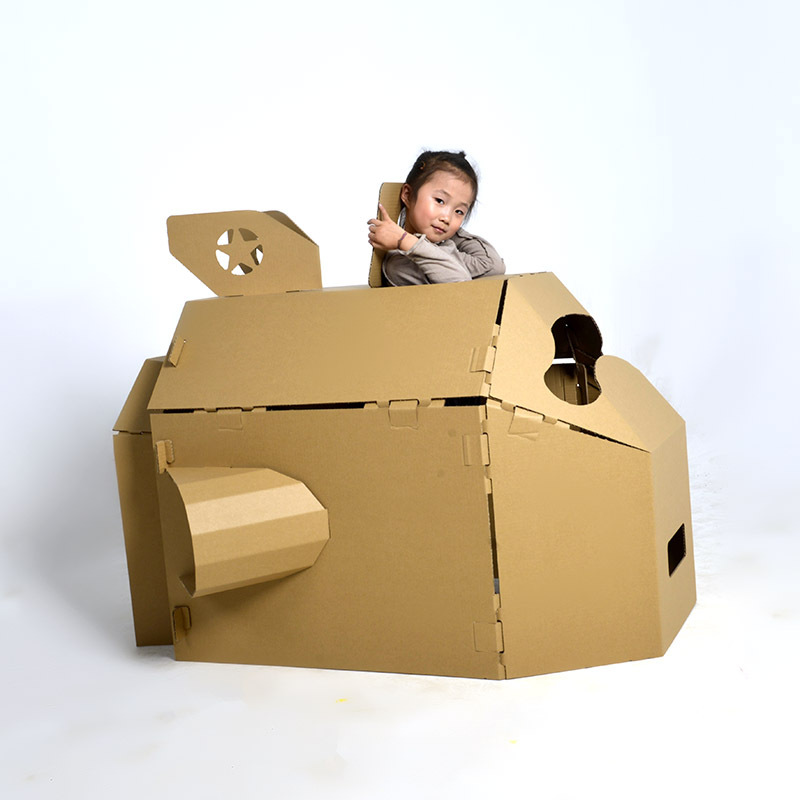 潜水艇纸壳纸箱瓦楞纸板幼儿园diy手工儿童玩具大号模型飞机轮船