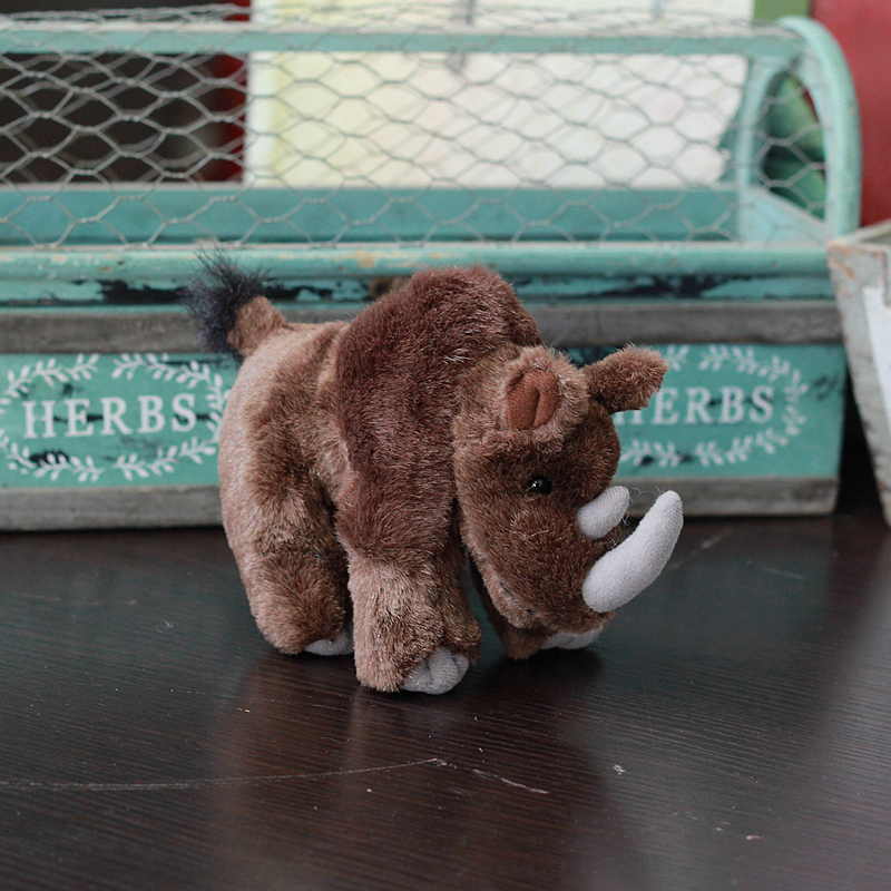 仿真动物非洲大草原犀牛公仔憨憨的毛绒玩具儿童科教认知小礼物