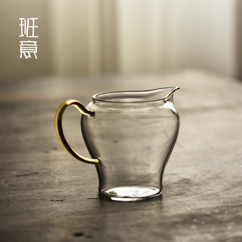 班意 日式公道杯玻璃分茶器茶海耐热公杯倒茶器功夫茶具配件