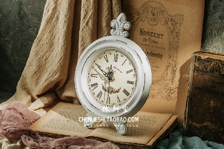 欧式复古做旧立式个性时钟美式乡村装饰品钟表客厅卧室咖啡厅钟表