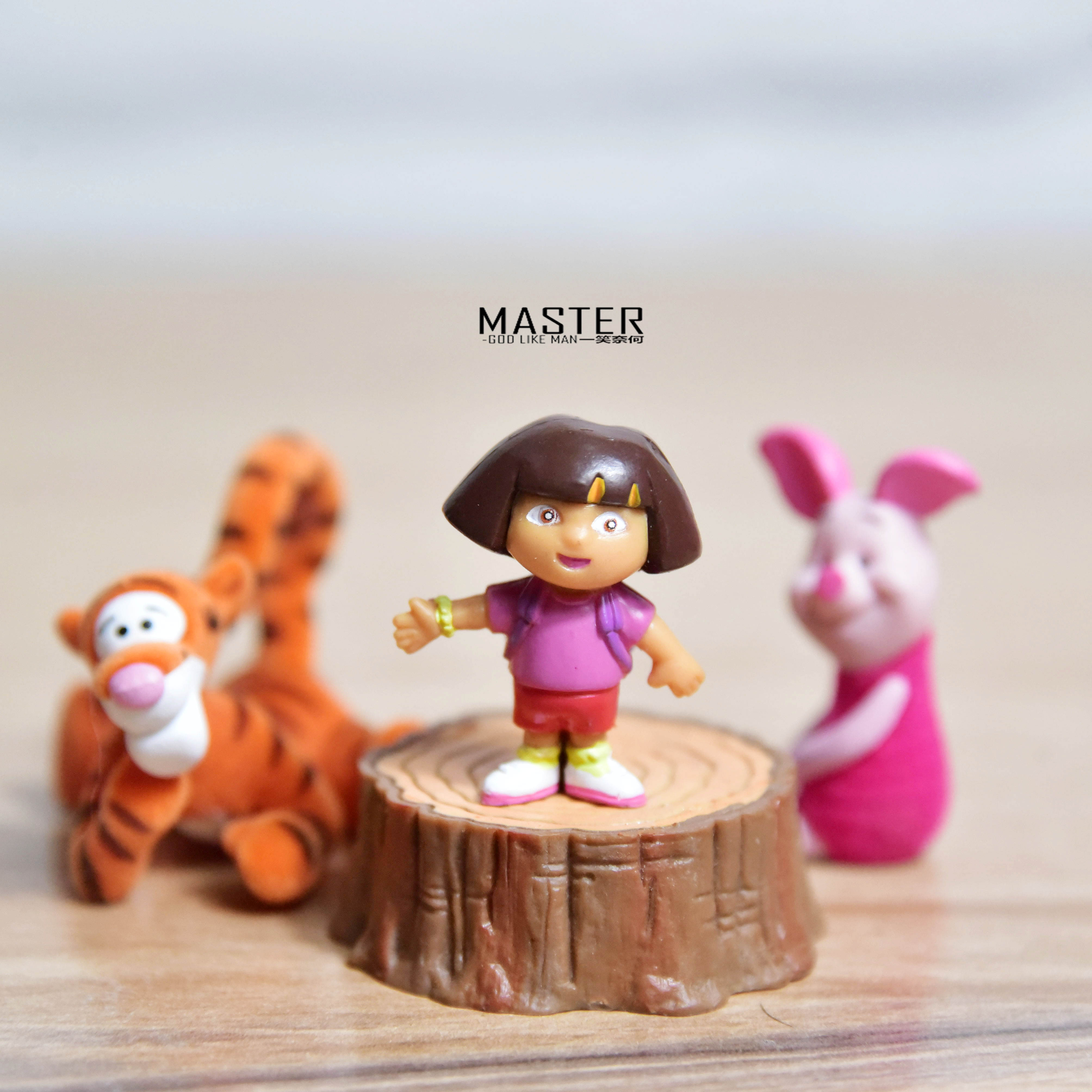 原单散货 爱探险的朵拉 小女孩 迷你卡通公仔模型摆件 玩具 DIY
