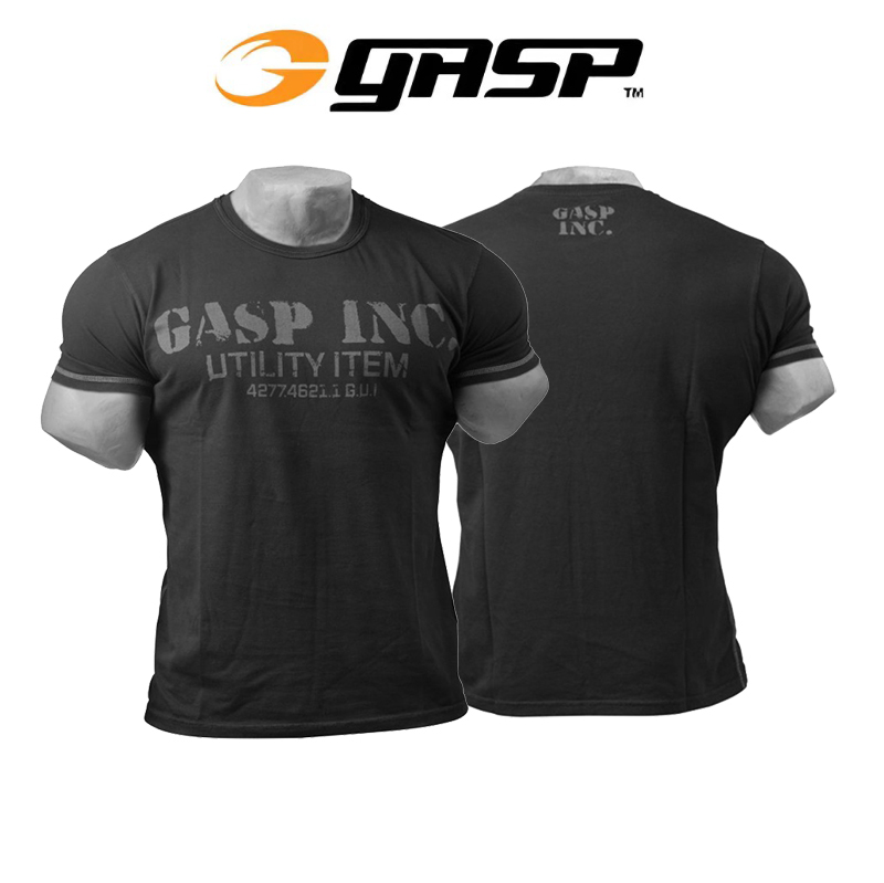 GASP美式复古健身t恤男士纯棉修身跑步休闲运动短袖透气训练衣服