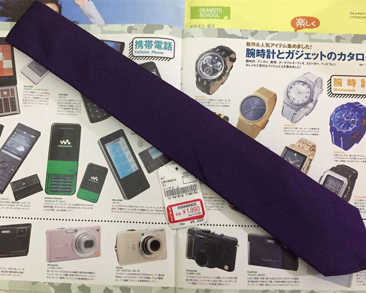 【原 价¥78】vintage  日本古着LES MUSE紫色真丝领带
