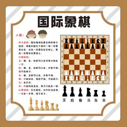 M771幼儿园棋类区象棋游戏规则玩法海报印制展板贴纸挂图写真1981