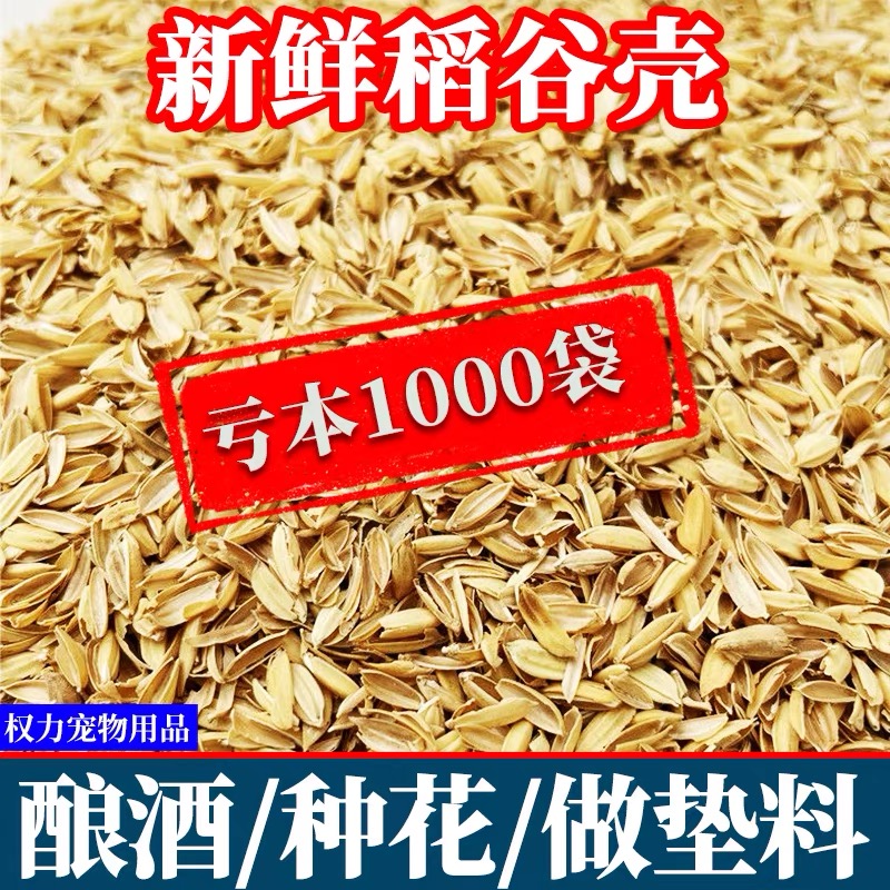 稻谷壳100斤清仓稻壳特价酿酒发酵做枕芯动物垫料东北优质谷壳5斤