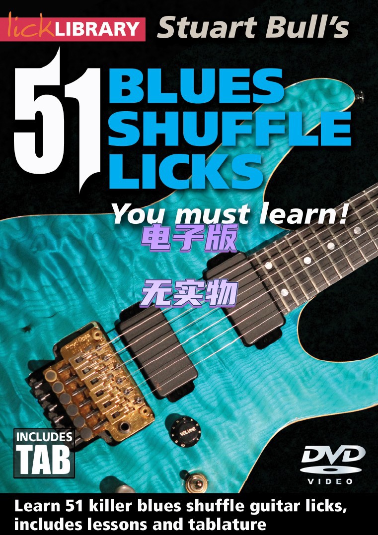Lick Library 51 Blues Shuffle Licks 布鲁斯吉他乐句教程+音谱