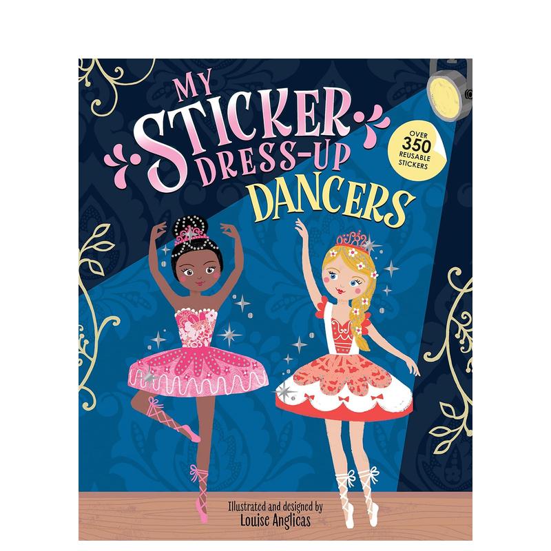 【预 售】我的贴纸装扮：舞者英文儿童趣味Louise Anglicas进口原版书My Sticker DressUp: Dancers平装Sourcebooks