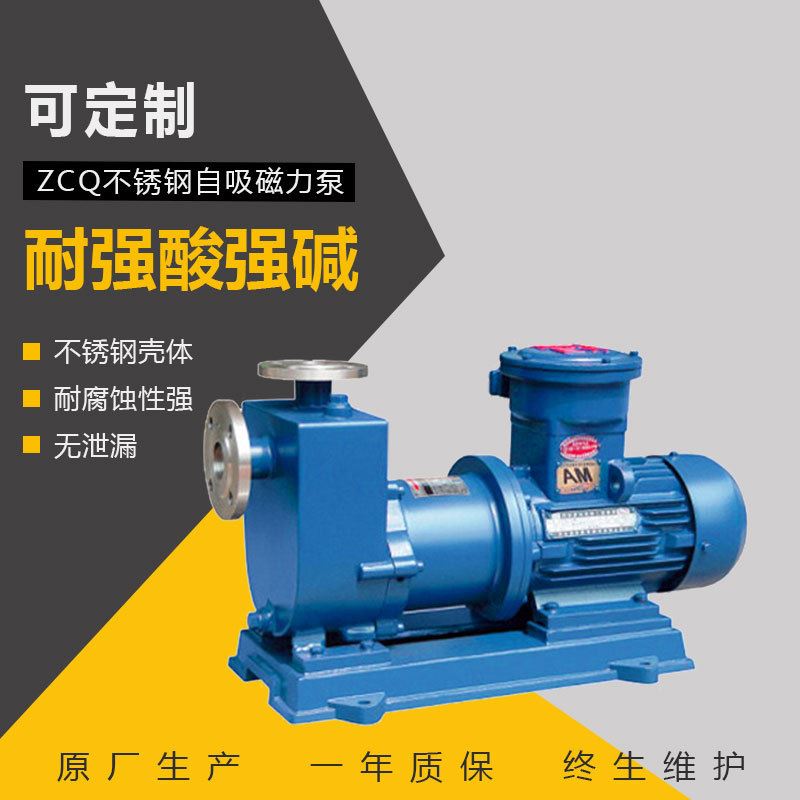 ZCQ50-40-200自吸式磁力泵 不锈钢 甲醇输送泵 耐酸碱 泵阀
