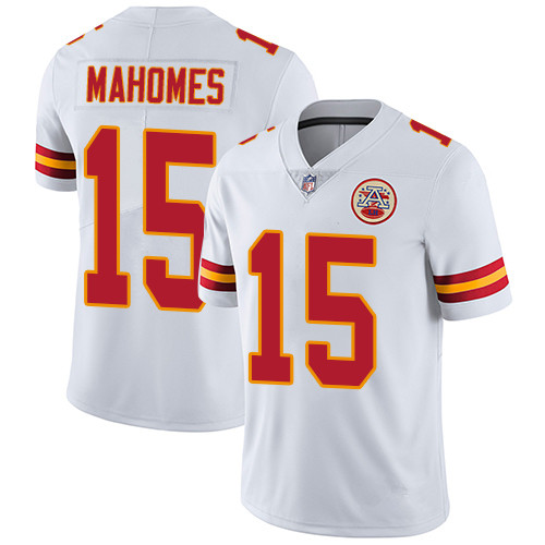 NFL堪萨斯城酋长橄榄球服Chiefs15号MAHOMES 马霍姆斯球衣球服 男