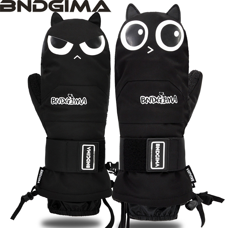 BNDGIMA 新款凯夫拉滑雪手套男女防水单板大眼睛闷子内置护具护腕