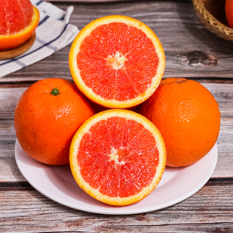 湖北秭归中华红橙4.5斤秭归血橙子新鲜水果红心甜橙手剥雪橙