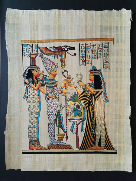 埃及原产 精品莎草纸画 中号竖版