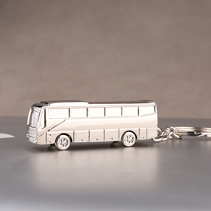 金属大巴车公交车模型钥匙扣长途客车定制刻字礼品城市客车巴士